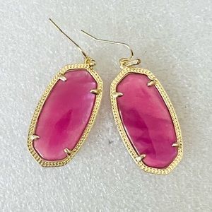 Kendra Scott Elle Azalea Illusion gold color border drops earrings